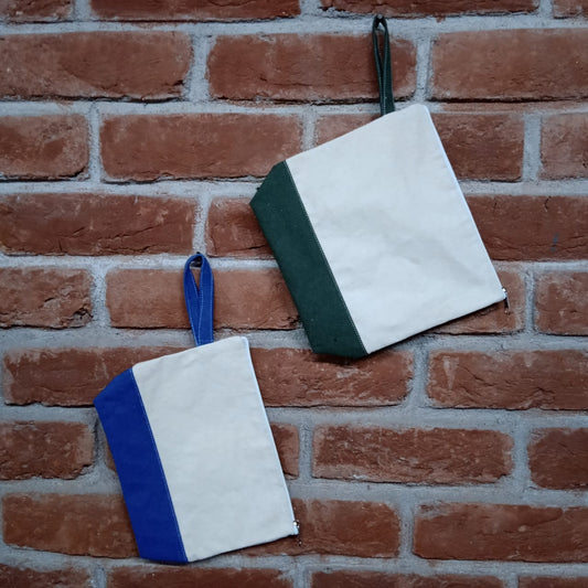 Canvas Zipper Toiletries Pouch with Base - pack of 10