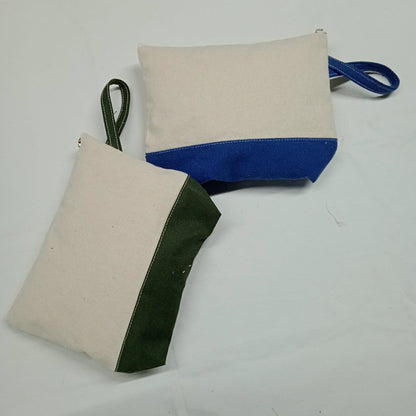 Canvas Zipper Toiletries Pouch with Base - pack of 10