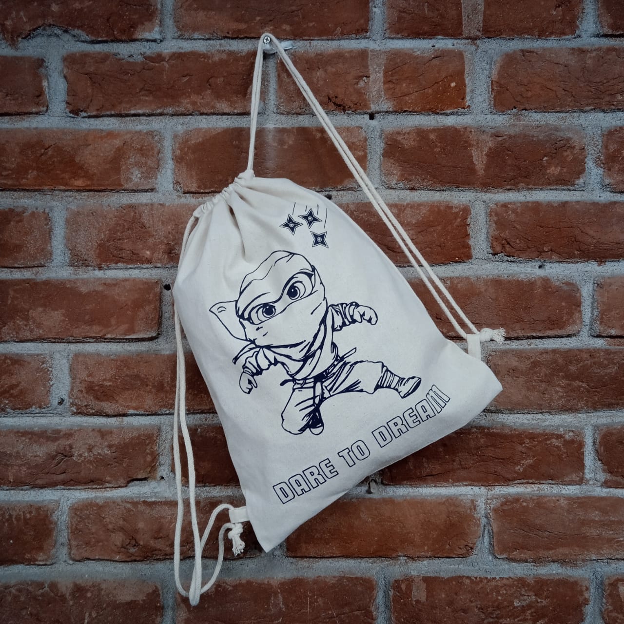 Eco-Friendly Cotton Canvas Pre-marked Backpacks / shoulder Sacks  - PACK of 30