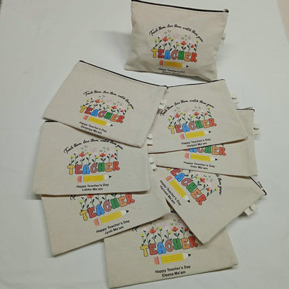 Canvas pouches for Teacher's Day - Pack of 10