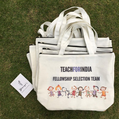 Customised Canvas Totes for Teacher's Day - Pack of 6