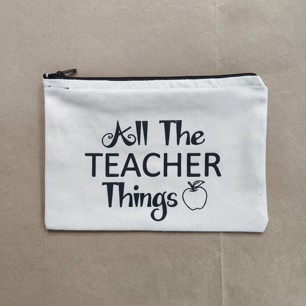 Canvas zipper pouches for teachers day