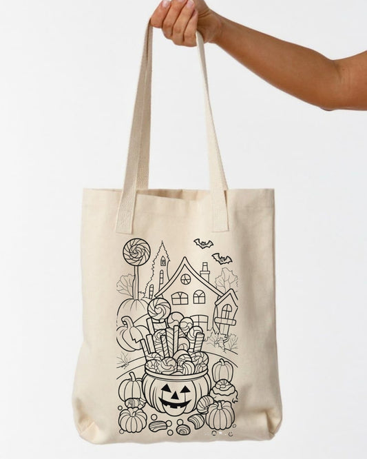 Halloween Pre-marked Canvas TOTE bags - pack of 30