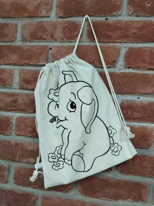 Eco-Friendly Cotton Canvas Pre-marked Backpacks / shoulder Sacks  - PACK of 30