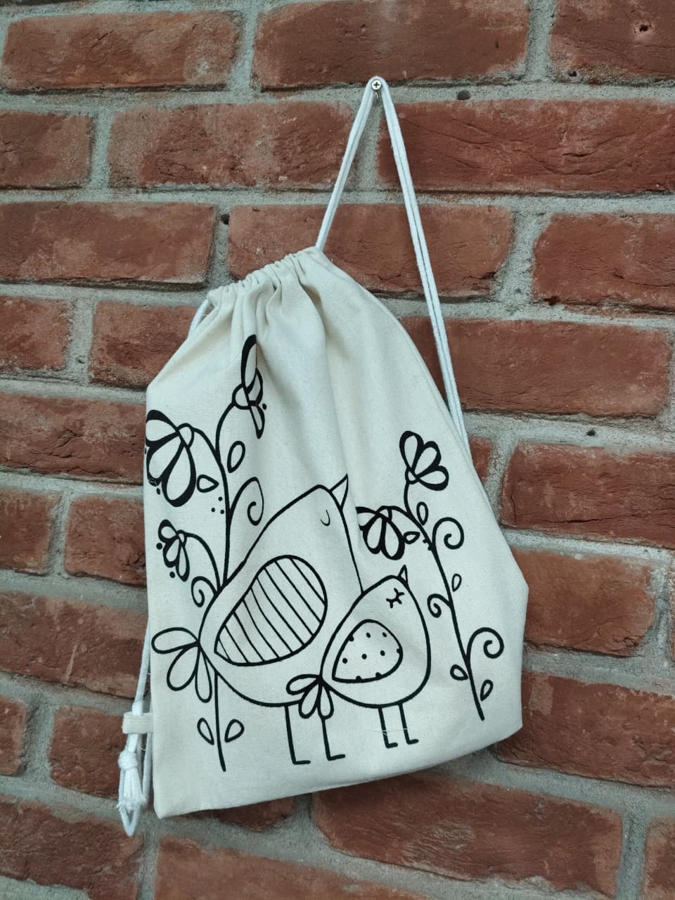 Eco-Friendly Cotton Canvas Pre-marked Backpacks / shoulder Sacks  - PACK of 30