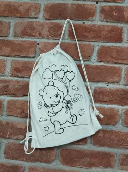 Eco-Friendly Cotton Canvas Pre-marked Backpacks / shoulder Sacks  - PACK of 30