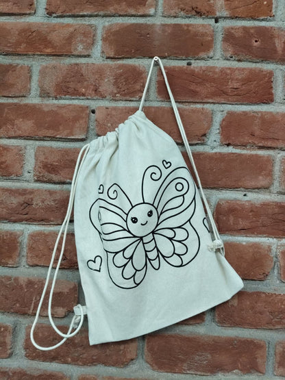 Eco-Friendly Cotton Canvas Pre-marked Backpacks / shoulder Sacks  - PACK of 30