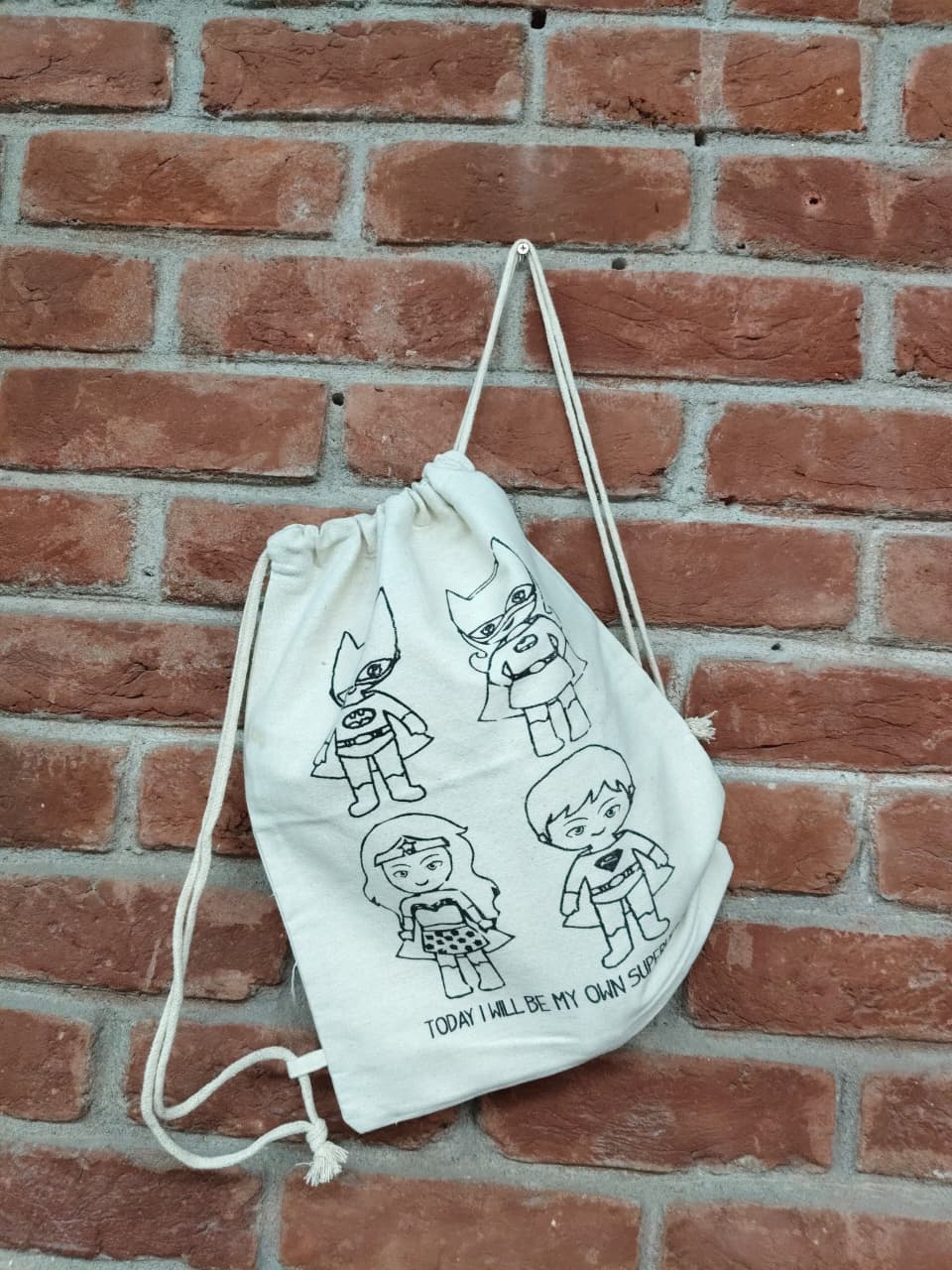 Eco-Friendly Cotton Canvas Pre-marked Backpacks / shoulder Sacks  - PACK of 30