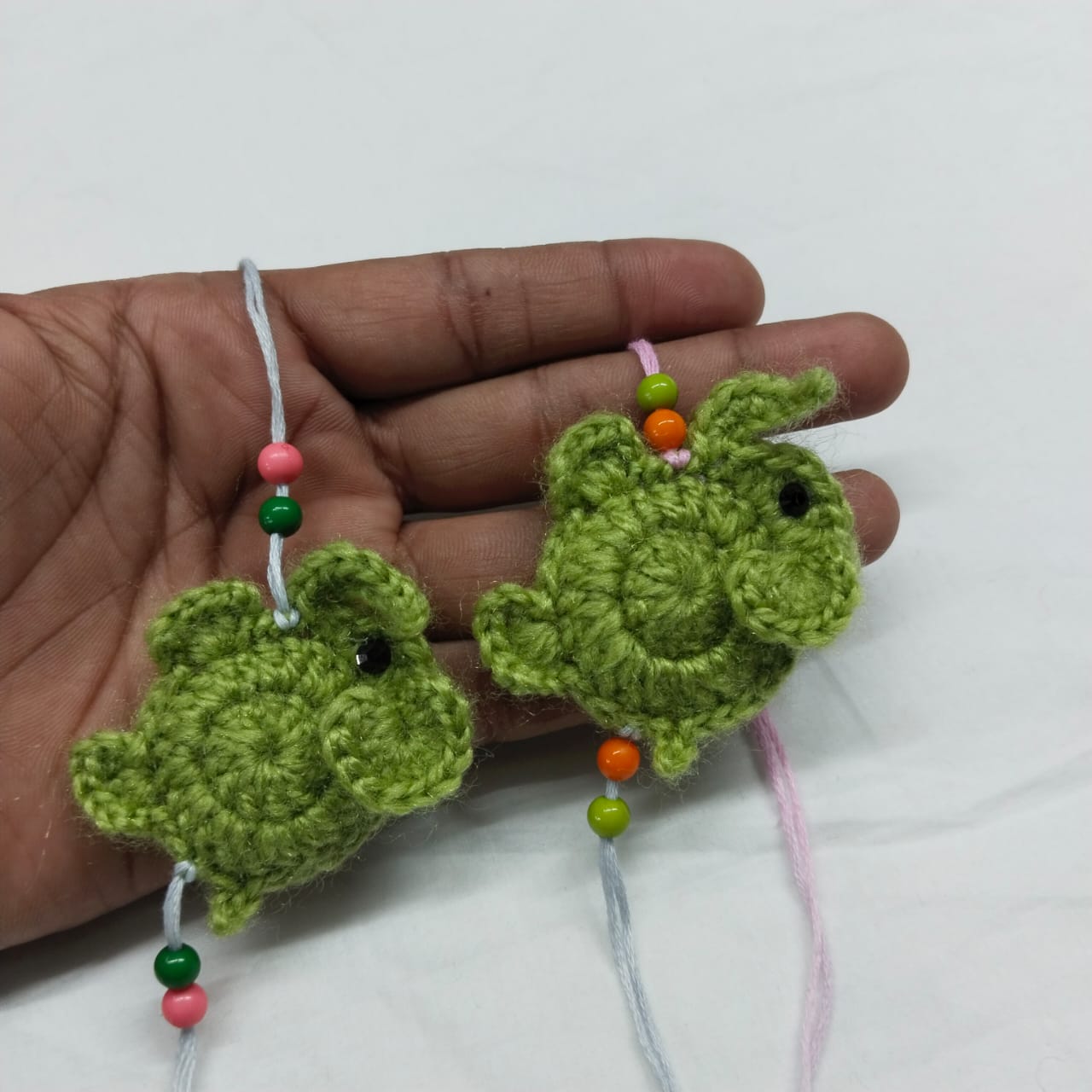 Handmade Crochet Cute Elephant Rakhi