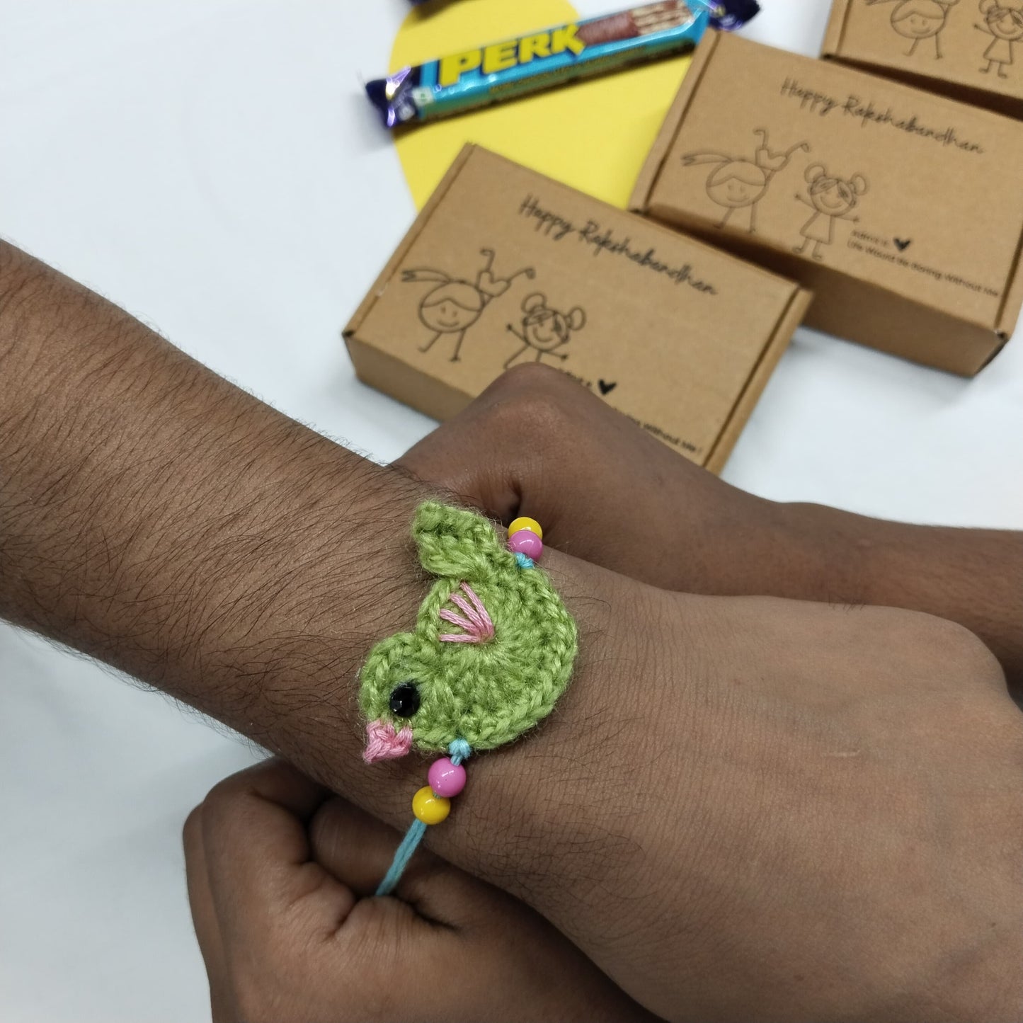 Handmade Crochet Cute Bird Rakhi