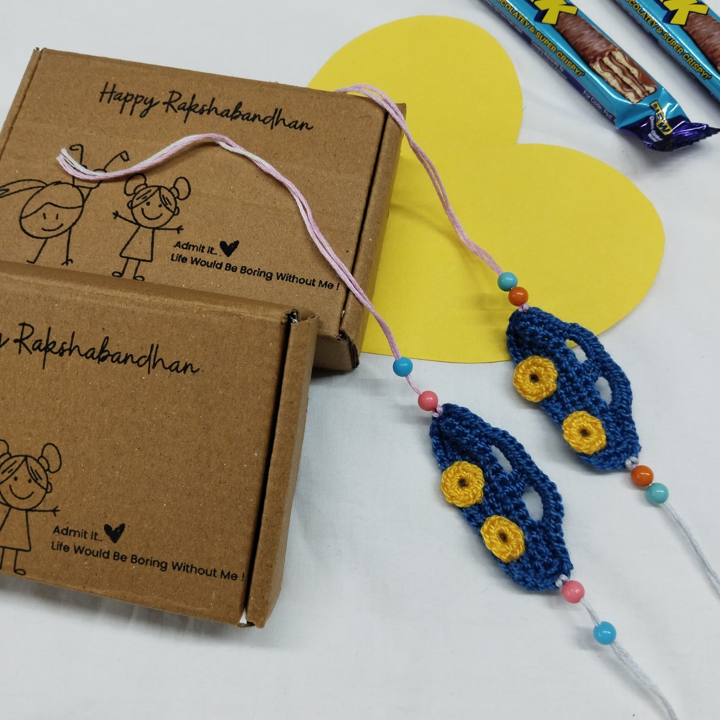 Handmade Crochet Cute Car Rakhi