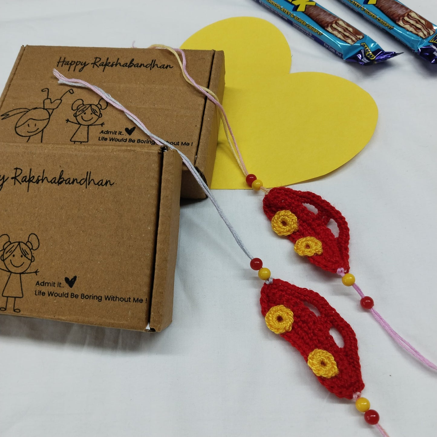 Handmade Crochet Cute Car Rakhi
