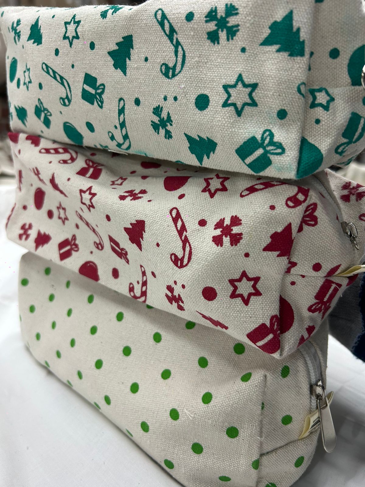 Canvas box pouches for Chrsitmas - Pack of 2