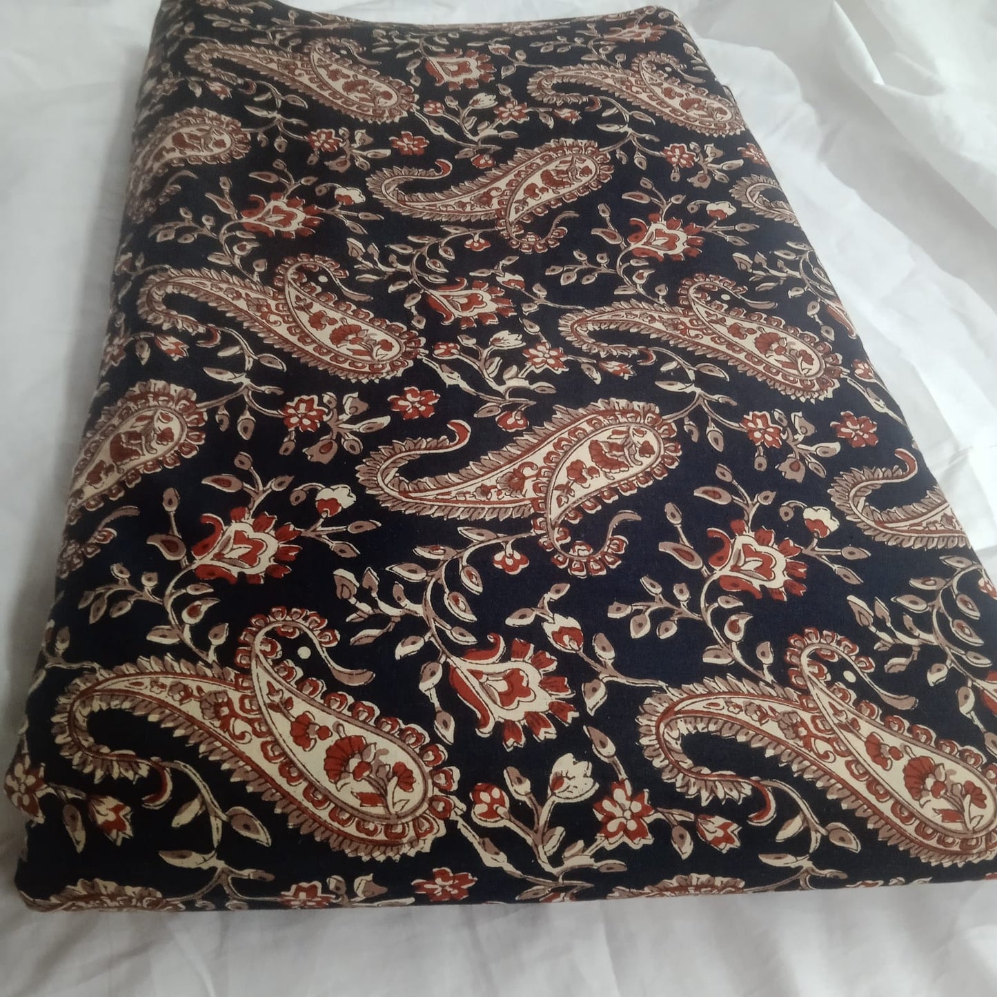 Midnight Black Paisley Cotton Sleeveless top