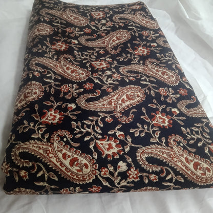 Midnight Black Paisley Cotton Sleeveless top
