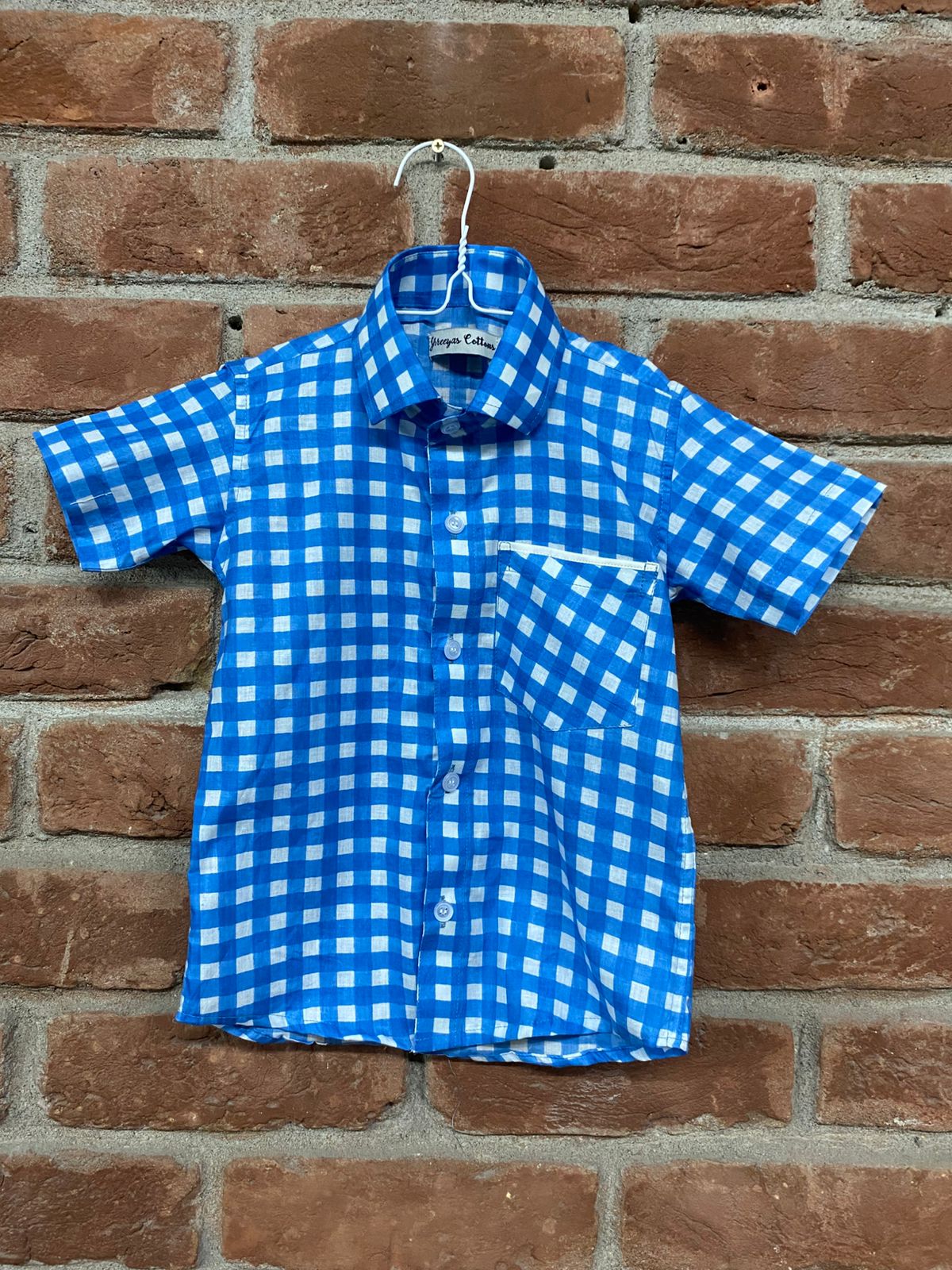 Boys Cotton Half sleeves Check Shirts  – 0 to 7 Years