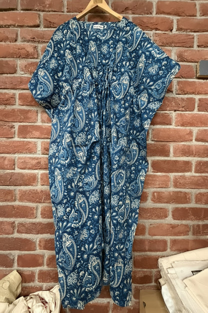 Blue Paisley print kaftaan