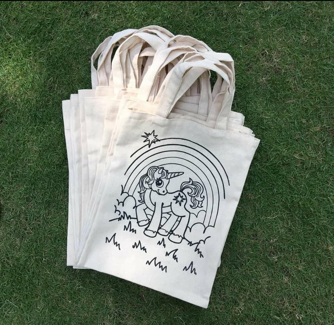 Eco-Friendly Natural Cotton Canvas Goodie Bags: Sustainable, Stylish, and Versatile - Pack of 20