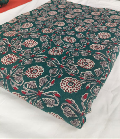 Boys Dark Green Floral print Kurta with Pyzama (Size 0 to 12years)