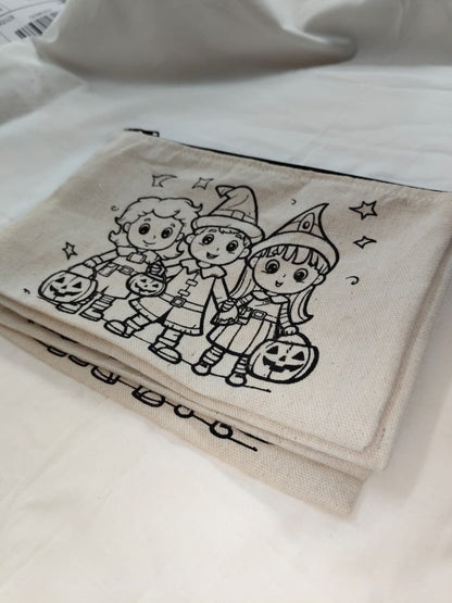 Halloween Pre-marked Canvas Pouches - pack of 12/30