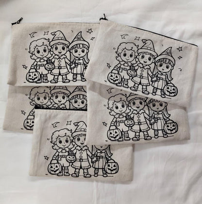 Halloween Pre-marked Canvas Pouches - pack of 12/30