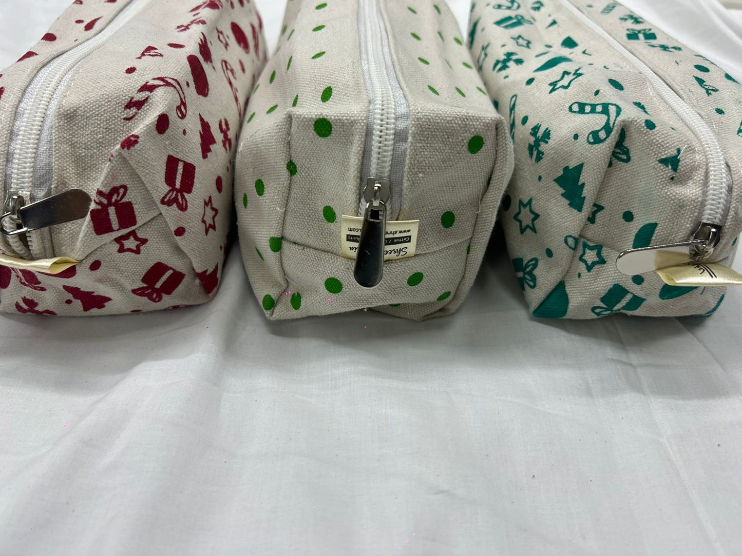 Canvas box pouches for Chrsitmas - Pack of 2