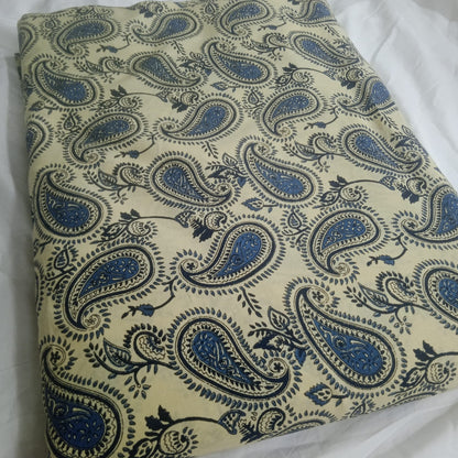 Classic Cream Paisley Cotton Sleeveless top