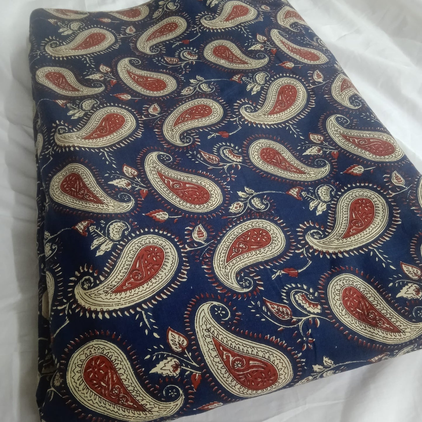 Indigo Paisley Cotton Sleeveless top