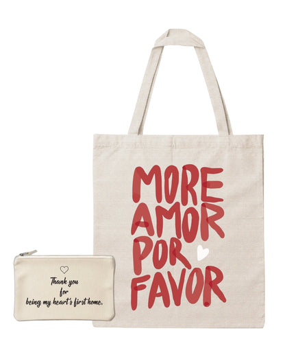 Valentine’s Day Eco-Friendly Canvas Tote Bag and a pouch Combo