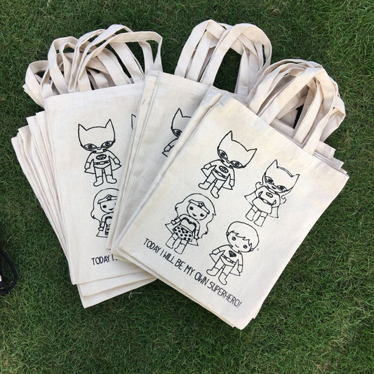 Eco-Friendly Natural Cotton Canvas Goodie Bags: Sustainable, Stylish, and Versatile - Pack of 20