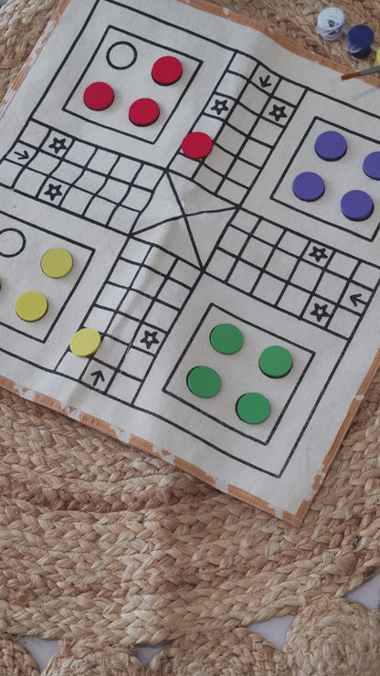Canvas Snakes & Ladders and Ludo DIY Game – Paint, Play & Personalise