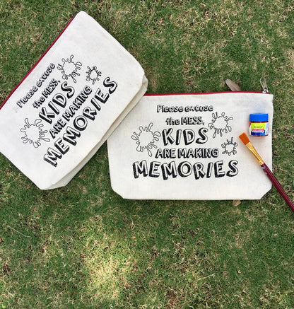 Eco-Friendly Natural Cotton Canvas Stationery Pouch - Pack of 20