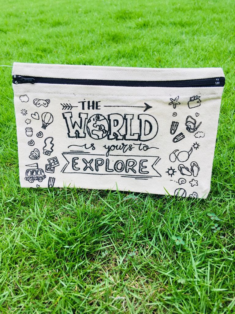 "World" Pencil Pouch - pack of 12