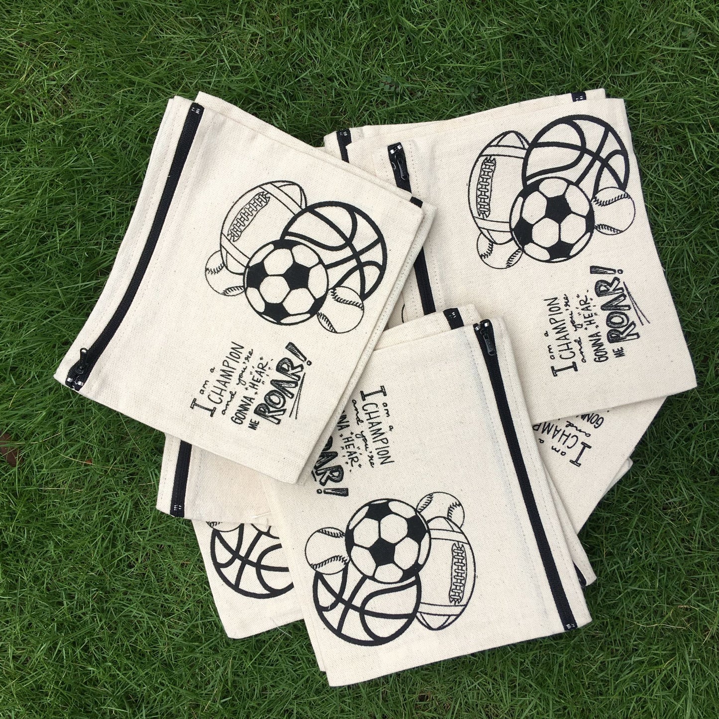 "Football" Ready To Paint Pouches, Set of 12